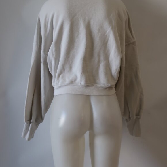 Womens Agolde Off White Turtleneck Oversized Sweatshirt Top S - Picture 4 of 6